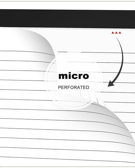 AILZFEI 12pcs Small Note Pad 5x8 College Ruled White Legal Pads Paper Notepads 12 Pack Study Back Writing Pads 5 x 8 Legal Pads Perforated Narrow Ruled Pads of Paper White