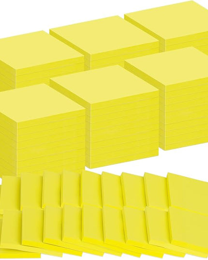 60Pack Yellow Sticky Notes 3x3, Yellow Sticky Pads, Self-Stick Pads,Self-Stick Pads 75 Sheets/Pad, Easy to Post for Teacher Student School Office Meeting Blank Desk Pads,Total 4500 Sheets