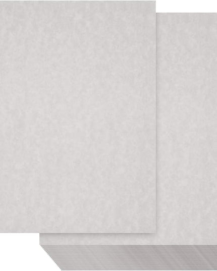 Best Paper Greetings Certificate Paper - 8.5 x 11 in Light Gray - Vintage 90 GSM Textured Parchment Paper for Printing & Writing Diplomas & Award Certificates - 96 Sheets