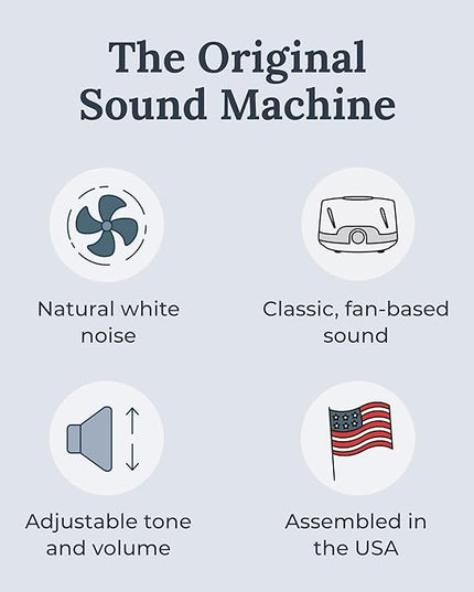 Yogasleep Dohm Classic (White) The Original White Noise Sound Machine, Soothing Natural Sounds from a Real Fan, Sleep Therapy for Adults & Baby, Noise Cancelling for Office Privacy & Meditation