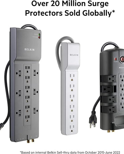 Belkin 6-Outlet Commercial Power Strip Surge Protector, 6ft Cord, 720 Joules, White