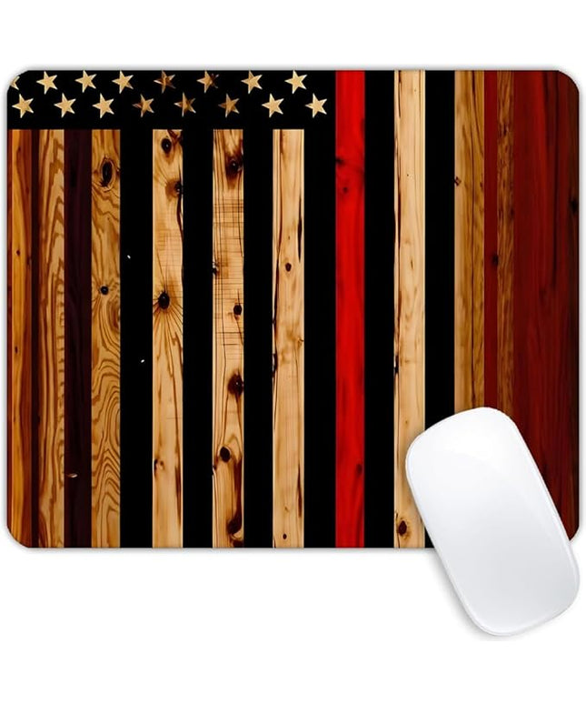 Wood American Flag Mouse pad Customized Mousepad Non-Slip Rubber Base Mouse Pads for Computers Laptop Office Desk Accessories Mouse pad