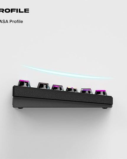 x Pixel Jeff Neon Japan Keycap Set, 120 Keys ASA PC PBT Keycap Set, Dye Sub Shine Through 4-Sided Crystal Key Caps, Japanese Style Keycaps for MX Switches Mechanical Keyboard