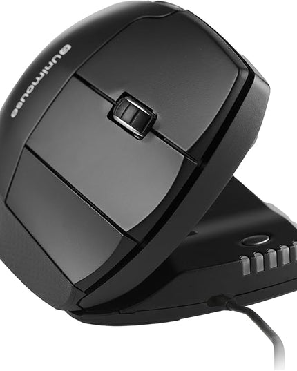 Contour Unimouse Ergonomic Vertical Mouse Adjustable 35°-70° Tilt Angle, 6 Programmable Buttons for Productivity, Customizable Thumb Rest for Wrist Pain Relief | Plug & Play Mac/PC - Wired - Right