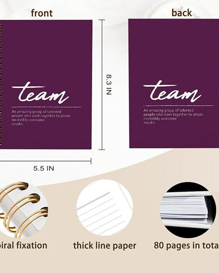 hold fizz Purple Meeting Notebook for Work, Employee Appreciation Gifts, Team Gifts for Employees, Thank You Gifts for Women Men Leader Boss Manager Mentor Coworkers Going Away Retirement, 5.5"x8.3"