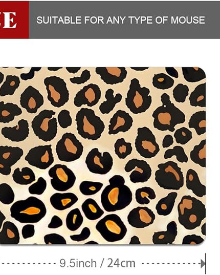 Into The Wild Leopard Print Case Square Mouse pad, Texture, Waterproof, Anti Slip Rubber Base, Computer Mouse pad, Laptop Mouse pad