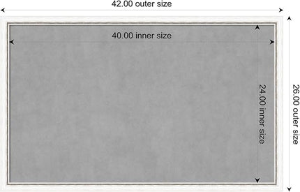 Amanti Art White Framed Magnetic Board 26x42 Large Vision Board for use with Magnets, 100% Metal Sheet to Display Items as Office Decor or for Home Organization in mudroom, Kitchen or Kids Room