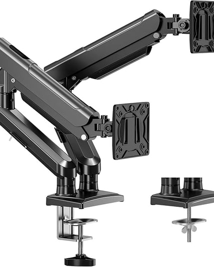 Dual Monitor Arm for 17-32 Inch Computer Screens, 22lbs per Arm, Full Motion Monitor Desk Mounts for 2 Monitors, Gas Spring Desk Mount, VESA Mount, Freelift Pro