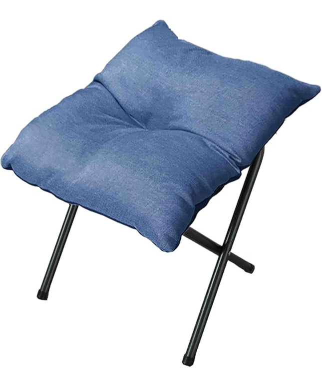 Foldable Foot Rest Stool for Under Desk or Sofa - Office Footrest Ottoman, Portable Leg Rest for Home & Office (Blue)