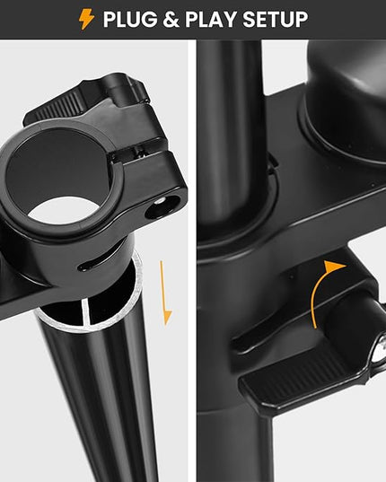 TARION Camera Arm Desk Mount: Heavy Duty DSLR Desktop Mount Camera Stand with Tablet Holder Double C Clamp 1/4 3/8 Screw Adapter Articulating Arm for Selfie Streaming Videography TitanRig Lite Z