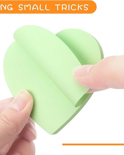 Heart Shape Sticky Notes 4 Color Pastel Colorful Sticky Pad 75 Sheets/Pad Self-Sticky Note Pads