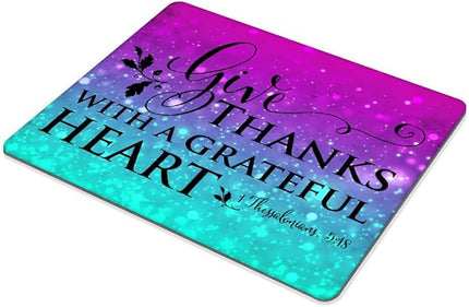 Inspirational Quote，Grateful Heart Mouse pad Customized Mousepad Non-Slip Rubber Base Mouse Pads for Computers Laptop Office Desk Accessories Mouse pad