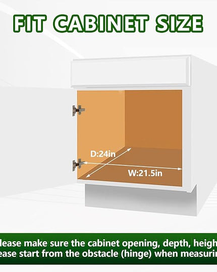 LOVMOR Pull Out Cabinet Organizer 20"W x 21"D, Kitchen Cabinet Pull Out Shelves Slide Out Storage…