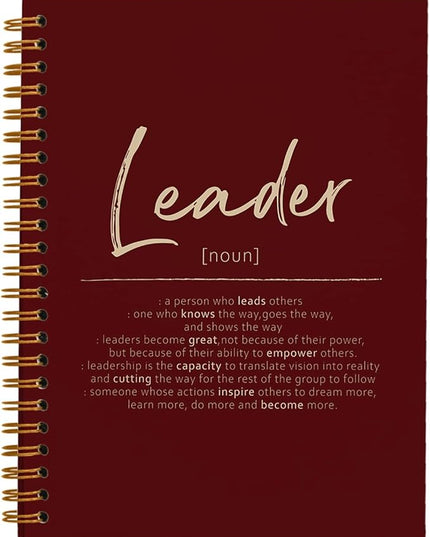 OXW Red Meeting Notebooks for Work, Leadership Gifts Office Work Notebook Journal for Writing Note Taking, Thank You Gifts for Women Men Boss Leader Mentor Manager Principal, 5.5"x8.3"