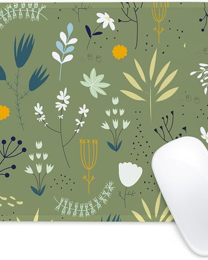 Flower Square Mouse Pad,Non-Slip Rubber Base Mouse Pad,Home Office Decoration Desktop Accessory,Laptop Mouse Pad for Office Laptops,9.4x7.8x0.12in.