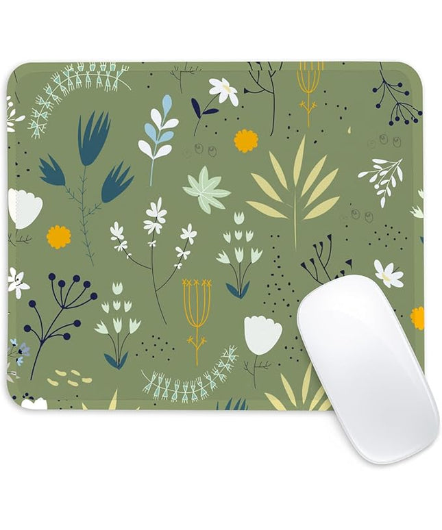 Flower Square Mouse Pad,Non-Slip Rubber Base Mouse Pad,Home Office Decoration Desktop Accessory,Laptop Mouse Pad for Office Laptops,9.4x7.8x0.12in.