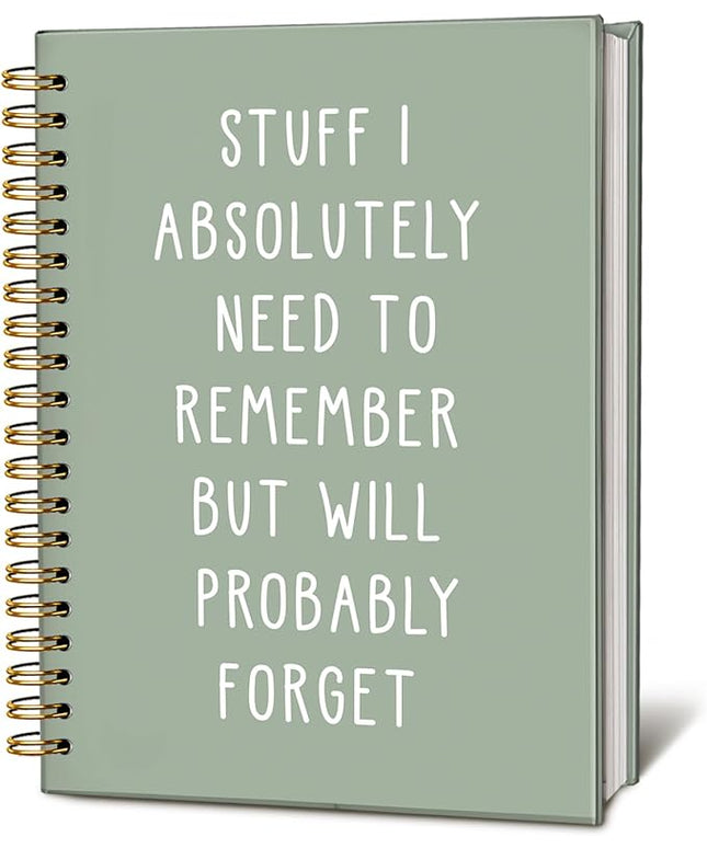 LIANGW Funny Notebooks Journal, Sarcastic Notebooks for Work, Funny Office Gifts for Coworkers, Funny Notebooks for Work, Office Humor Gifts, Black Hardcover Spiral Notebook 5.5x8.3 Inch(green)