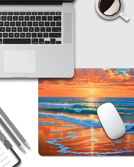 sea Wave Square Mouse pad, Texture, Waterproof, Anti Slip Rubber Base, Computer Mouse pad, Laptop Mouse pad