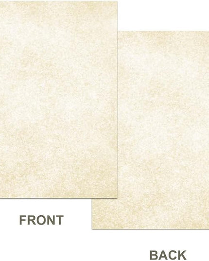 Parchment Paper for Certificates - Stationary for Resumes, Diplomas, Letter Size, 50 Double-Sided Sheets, 100gsm, 8.5" x 11" Parchment Paper