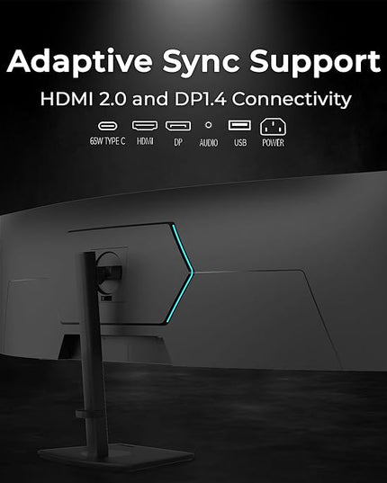 Deco Gear 49″ Curved Ultrawide Dual-QHD Monitor | 5120×1440 32:9 HDR400 | 120Hz VA Panel | USB-C 65W PD, FreeSync, PBP/PIP, KVM Switch | Built-in Speakers & Ergonomic Stand