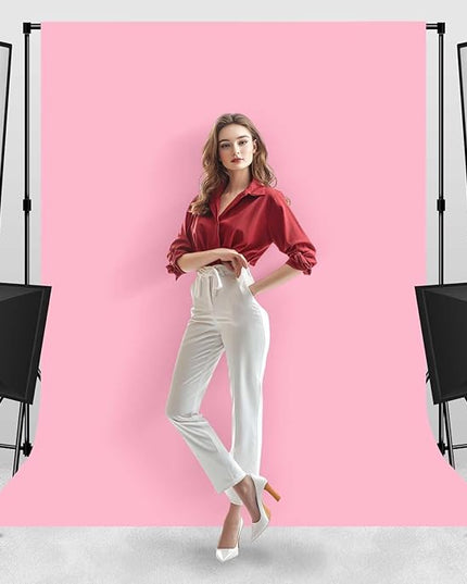 Large Size 10x10FT Pink Background Studio Background Photography Party Video Recording Portrait Screen Props