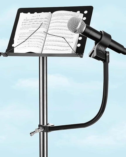 Mippko Gooseneck Microphone Stand,19.69" Flexible Adjustable Arm Super Crab Clamp Mic Clip 3/8"-16 to 5/8"-27 Adapter Mount,Compatible with Shure/Fifine / AT2020 / Pyle/Blue Snowball/Razer