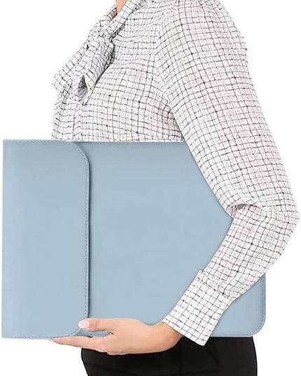 MOSISO Laptop Case 13 inch, 13 inch Laptop Sleeve Compatible with MacBook Air M4 M3 M2 M1 2025-2018 / Pro M2 M1 2025-2016, Faux Suede Leather Case with Small Bag, Baby Blue
