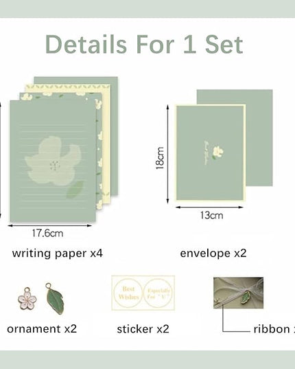 72 Pcs Stationery Paper Envelopes Set Includes 24 Lined Writing Paper & 12 Envelopes, Cute Lovely Floral Letter Writing Stationery Paper Envelopes Kit for Girls Boys Office School Supplies (6Style)