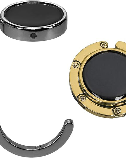 kwmobile Purse Hanger for Table (Set of 2) - Purse Hook for Table - Folding Handbag Hanger - Portable Bag Holder