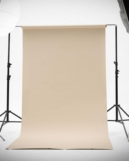Kate Seamless Paper Backdrop for Photography Beige Cream Backdrop Paper (53''x16.4' Ivorine)