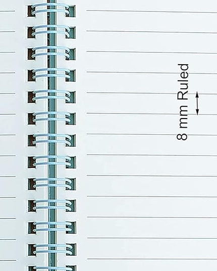 Yansanido Spiral Notebook, 4 Pcs A5 Thick Plastic Hardcover 8mm Ruled 4 Color 80 Sheets -160 Pages Journals for Study and Notes (Light Pink,Light Green,Light Blue,ivory, A5 5.7" x 8.3"-Ruled)