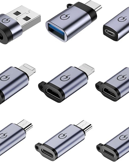 USB C to Micro Adapter, USB C to Micro Adapter, Micro to USB C Adapter, USB C to USB Adapter,USB to USB C Adapter,USB C to USB B Adapter,9 Stück.