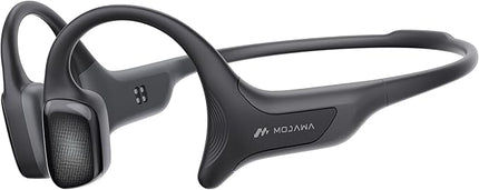 mojawa HaptiFit Terra Advanced Smart Sports Wearable, Open Ear Bluetooth Bone Conduction Headphones with Mic and 32GB MP3, Waterproof Wireless Earphones for Workouts, Swimming and Running, Black