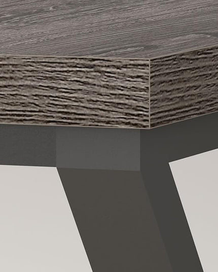 LVB Long Rustic Computer Desk, Industrial Large Wood Metal Office Desk, Modern Pc Study Gaming Writing Table for Two Person, Workstation Executive Desk for Home Bedroom Living Room, Dark Gray, 70 Inch