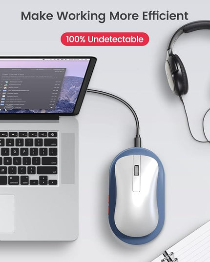 Vaydeer Ultra Slim Mouse Mover, Air 3 Mouse Jiggler with Adjustable Interval Timer, Undetectable & Noiseless, Simulates Realistic Mouse Movement, Driver-Free for Keeping The PC Active and Secure