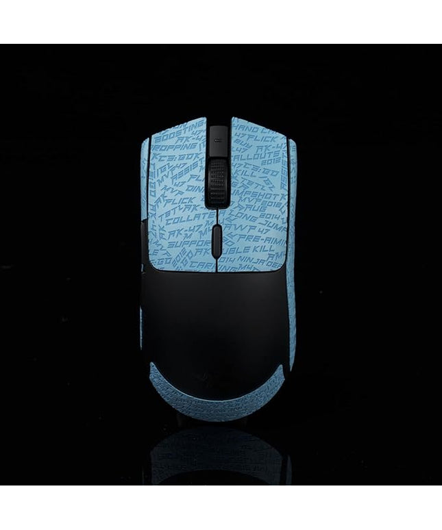 Gamer Mouse Grip Tape Sticker for Razer Viper V3 Non Slip Suck Sweat Pre Cut Easy Install PC Gaming CS Blue