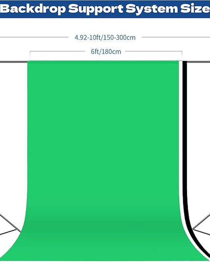 Photography Softboxes Kit with 8.5x10ft Backdrop Stands, 5 Tripod Stands, 3 Color Background Screen, Softbox with 85W Led Bulb, Photo Studio Equipment for Video Shoot, Product & Portrait
