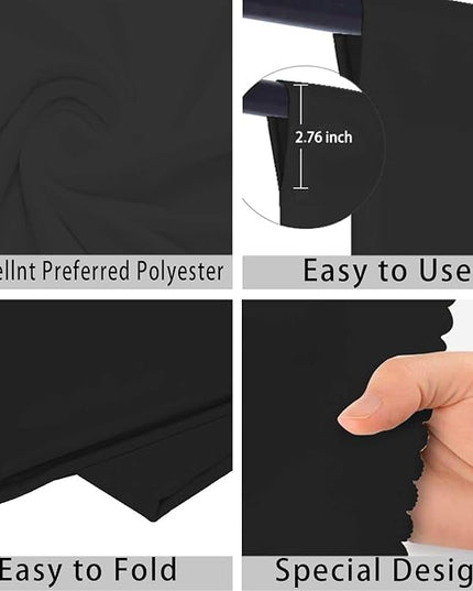 Black Photo Backdrop for Photoshoot Black Background for Photography Photo Backdrop Curtain for Party 5 x 7 FT