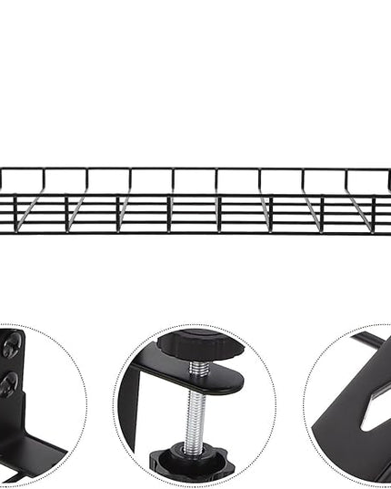 Under Desk Cable Organizer Tray 500Mm No Drill Cable Management Rack Wire Holder for Office Desk Power Strip Storage