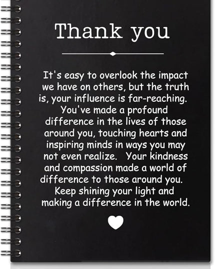 Thank You Hardcover 160 Pages Spiral Notebooks, Funny Thank You Gift for Women Men Coworkers Leader Mentor, Appreciation Gifts for Employees, Thanksgiving Gifts for Colleagues Leaders