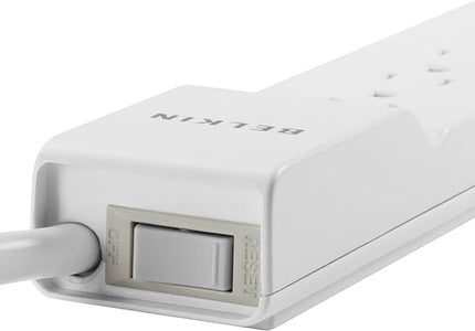 Belkin 6-Outlet SlimLine Power Strip Surge Protector, 6ft Cord and Rotating Plug, 700 Joules, White