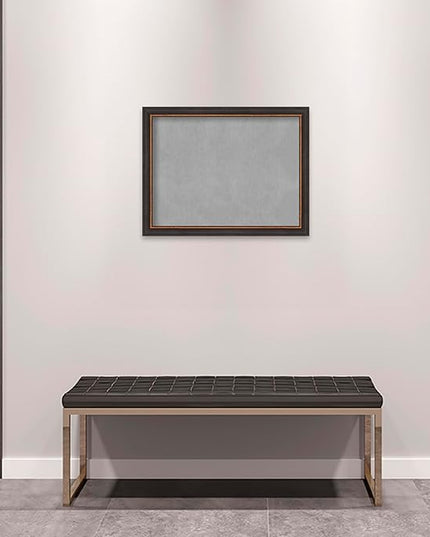 Amanti Art Black Framed Magnetic Board 21x27 Medium Vision Board for use with Magnets, 100% Metal Sheet to Display Items as Office Decor or for Home Organization in mudroom, Kitchen or Kids Room