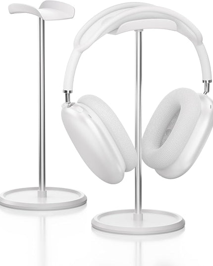 NQQNQQ Headphone Stand【1PACK】 Headphone Holder with Storage Tray Compatible for Max Pro, Beats, Bose and Most Gaming Headphones. 【No Tools Required】 YO-2 (White)