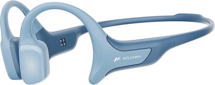 mojawa HaptiFit Terra Advanced Smart Sports Wearable, Open Ear Bluetooth Bone Conduction Headphones with Mic and 32GB MP3, Waterproof Wireless Earphones for Workouts, Swimming and Running, Blue