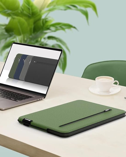 Smatree SlimPro Laptop Sleeve Case for 14 inch HP OmniBook 5 Next Gen AI/Flip, for 14 inch HP ZBook 8 G1i/G1a, Case with Swift-Access Accessory Pocket, Patented Super-Corner Design, Green (S413G)