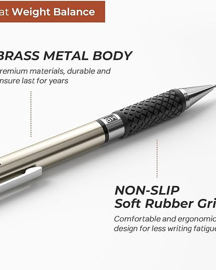 Nicpro Art Mechanical Pencil Set in Case, 4 PCS Metal Drafting Pencil 0.5 mm & 0.7 mm, Lead Pencil with 6 Tube HB Lead Refills, 3 Erasers, 9 PCS Eraser Refills for Artist Writing, Drawing, Sketching