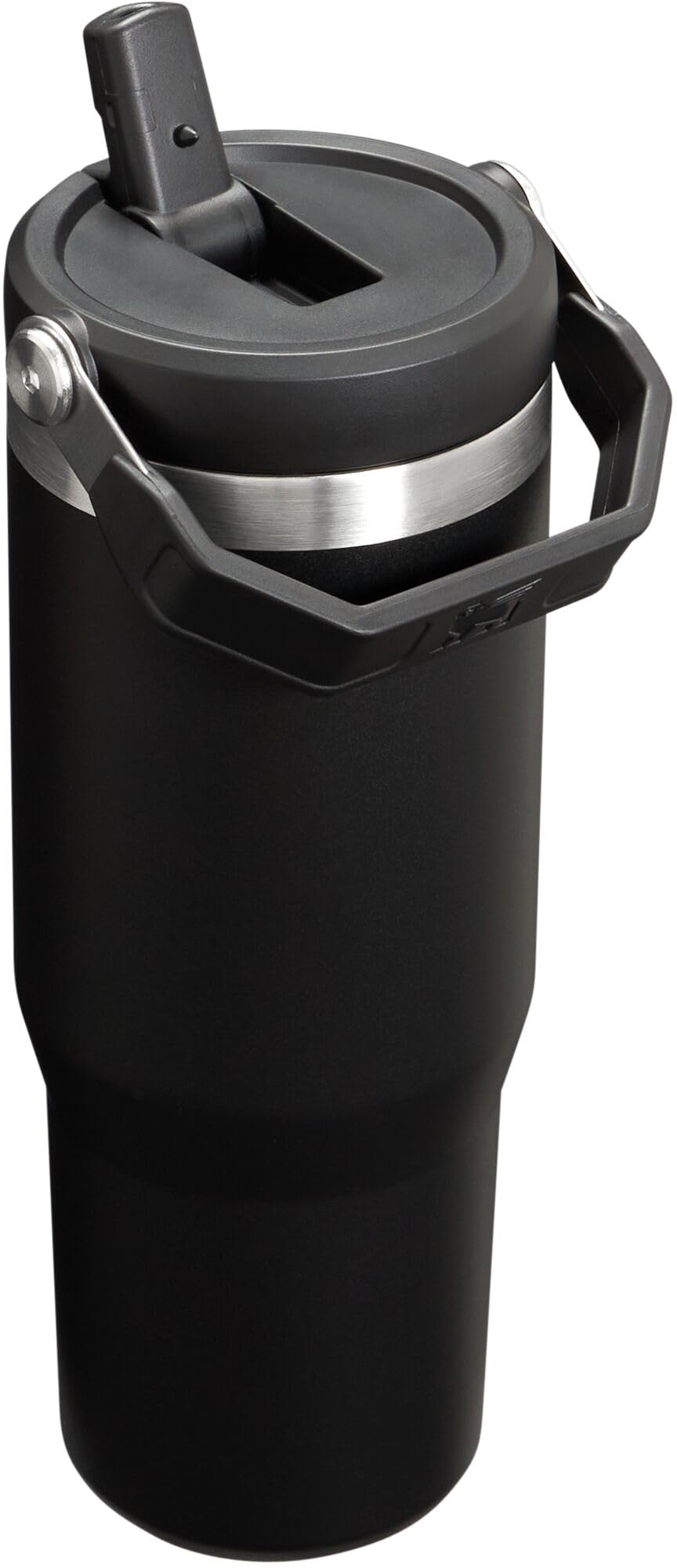 Stanley IceFlow Flip Straw Tumbler with Handle 30 oz | Twist On Lid and Flip Up Straw | Leak Resistant Water Bottle | Insulated Stainless Steel |BPA-Free | Black 2.0