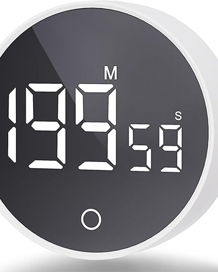 Digital Kitchen Timers, Visual timers Magnetic Countdown Countup Timer Large LED 200 Minutes Display Volume Adjustable for Cooking Fitness Studying, Easy for Kids and Seniors