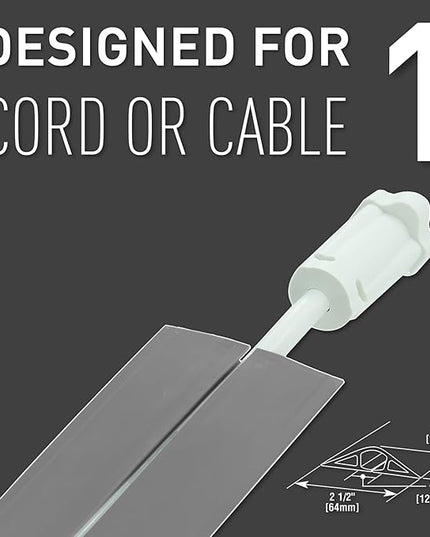 C2G Wiremold Floor Cord Management Kit, Corduct, Cord Protector, Wire Organizer and Hider, Rubber Cable Cover and Concealer, Gray, 5 Feet, CDG-5