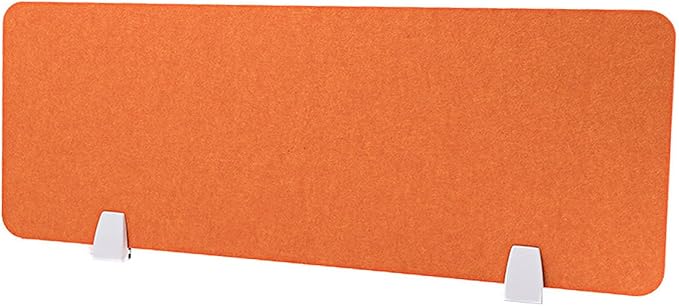Desk Divider Privacy Panel Clamp-on Acoustic Freestanding Desktop Partition Dividers for Office Student Sound Proof Reducing Noise Visual Distractions Orange 30 * 100cm